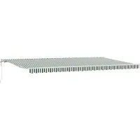 vidaXL Uitschuifbare luifel Groen en Wit 600 × 300 cm