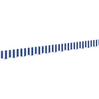 vidaXL vervangende markies volant Blauw en Wit 230 x 20 cm Polyester