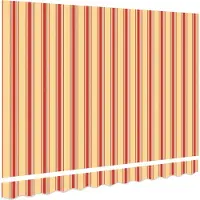 vidaXL Vervangingsdoek voor zonnescherm Geel en Oranje 235 x 195 cm