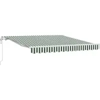 vidaXL Uitschuifbare luifel Groen en Wit 350 x 250 cm