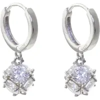 Behave – Oorbel – Zilver – 925 Sterling – Zirconia – Elegant – Gerodineerd