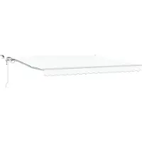 vidaXL Uitschuifbare luifel Wit 400 × 350 cm Polyester