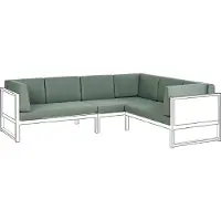 Beliani CASTELLA - Tuinkussen hoezen set - Groen - Polyester