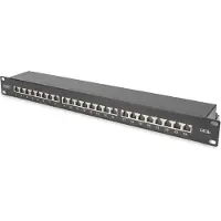 Digitus DN-91624S-EA-B, Cat6a, RJ-45, Noir, 1U, 482,6 mm, 44 mm