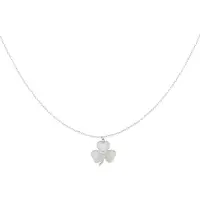 Yehwang Lucky charm ketting - zilver - klaver - stainless steel - RVS - necklace - gift - cadeau - geluk - klavertje - leuke ketting - jewelry - sieraden