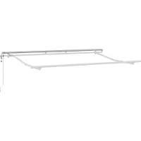 vidaXL Zonnescherm Frame Wit 3,5 x 2 m Metaal