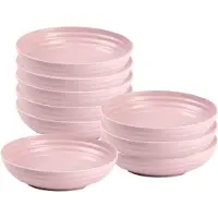 PlasticForte Soepkommen - 8x - D22 x H5.5 cm - oud roze - kunststof - onbreekbaar - servies