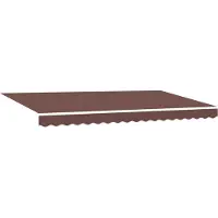 vidaXL Vervangingsdoek voor zonnescherm Bruin 380 x 195 cm Polyester