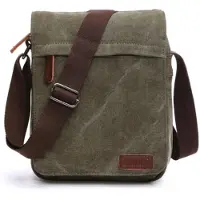 INF Sportieve crossbodytas van canvas en leer