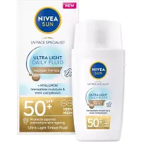 Nivea Daily Fluid-medium Tinted 40 Ml Zonnebrandcrème