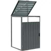 CoverTech Behuizingsuitbreiding met statief voor 1 120l of 240l container Alabama antraciet
