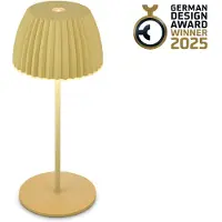 B.K.Licht BRILONER Champ mini - Oplaadbare Mini Tafellamp - snoerloze lamp - met touch dimbaar - voor binnen en buiten - german design award winner 2025 - pastelgroen - Ø8,5 x 20cm