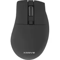 Xssive MS4 Stille Draadloze Muis voor Laptop, Tablet, Telefoon, PC - Bluetooth + Draadloos 2.4G Dongle - Ergonomisch - Zwart