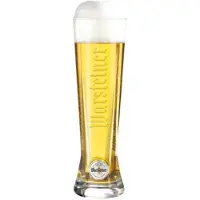 Warsteiner Premium Bierglas 0,3L - 300ml Pilsener Glas met Reliëf Logo - Origineel Glas - Vaatwasbestendig