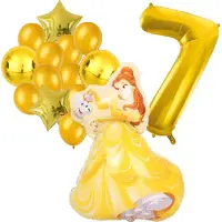 Amscan Belle ballonnen pakket - Belle en het Beest - 89x64cm - Folie Ballon - Prinses - Themafeest - 7 jaar - Verjaardag - Ballonnen - Versiering - Helium ballon