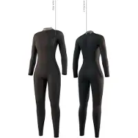 Mystic Brand Flatlock 3/2 Mm Dames Neopreen Wetsuit Met Lange Mouwen En Rugrits