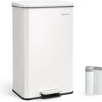 Mazazu - Prullenbak - Vuilnisbak - Wit - 40 liter - 34.8x32.1x55.7