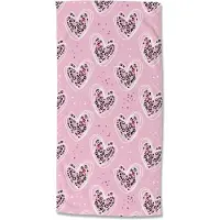 Good Morning Kinder Strandlaken Velours Femke 75x150cm - pink