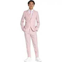 Opposuits kostuum Lush lichtroze Jongens Polyester Reverskraag Effen - maat 158/164