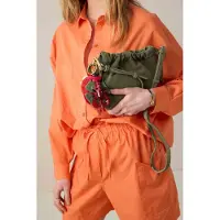 Sissy-Boy Groene bag charm met klavertjes