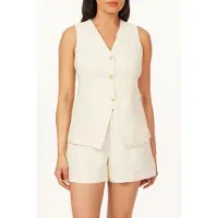 Scotch & Soda Sleeveless Woven Top White Cap Grey Maat: S | Gilets Outlet | Dames | Wit