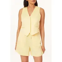Scotch & Soda Satin Hidden Placket Vest Golden Haze Maat: XS | Gilets Outlet | Dames | Goud