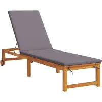 vidaXL Ligstoel Massief Acacia Hout Bruin