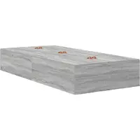 vidaXL Opbergbedframe met opslag Grijs Sonoma 70 x 190 cm Bewerkt hout