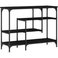 vidaXL Wandtafel met schappen 100x35x75 cm zwart