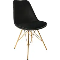 Kick Collection Kuipstoel Velvet Zwart - Goud Frame