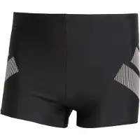 Adidas Sportzwembroek 'Big Bars' grijs / zwart / wit