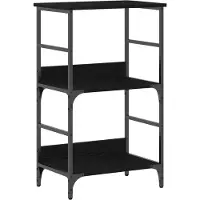 vidaXL Boekenplank 2-laags 50 x 33 x 82 cm Bewerkt hout Zwart Eiken