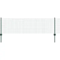 vidaXL gelast draadhek met palen 50 x 0,6 m PVC-Coated Staal Groen