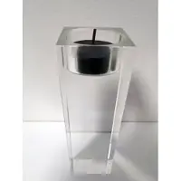 Boltze Waxine houder - Luxe - Glas- Sfeerlicht - 15x5x5cm- Helder