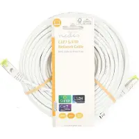 Nedis CAT7 Netwerkkabel | S/FTP | RJ45 Male | RJ45 Male | 20.0 m | Snagless | Rond | LSZH | Wit | Label - CCGL85420WT200