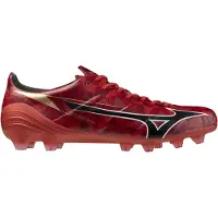 Mizuno Alpha II Elite Gras Voetbalschoenen (FG) Rood Zwart Zilver