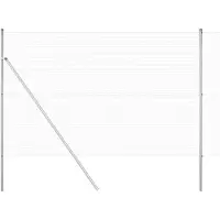 vidaXL gelast draadhek met grondbevestiging 50 x 1,5 m Zilverkleurig