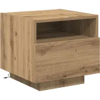 vidaXL Nachtkastje Artisan Eiken 40 x 39 x 37 cm Bewerkt hout