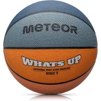 Meteor What's up 7 - Basketbal - Maat 7, kleur: zeegroen/oranje