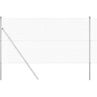 vidaXL gelast draadhek met grondbevestiging 25 x 1,4 m Zilverkleurig