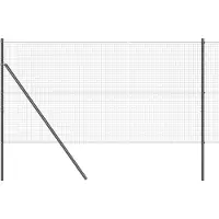 vidaXL gelast draadhek met grondbevestiging 50 x 1 m PVC-Coated Staal