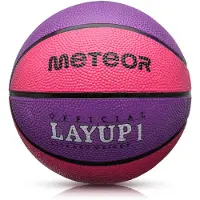 Meteor Layup 1 - Basketbal - Roze/Paarse kleur, Duurzaam en veelzijdig, Antislip oppervlak