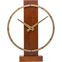 Nextime - 5226BR - Wandklok - 34x27cm - braun - Carl