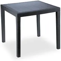 IPAE Progarden Tuintafel King 80x80cm Antraciet antraciet Kunststof Tafel
