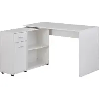 Wohnling Bureau hoekmodel wit 120x75x107 cm