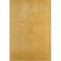 The Carpet RELAX – Extra Zacht & Wasbaar Vloerkleed tot 30°C met Antislip Onderzijde – Fluweelachtige Structuur – Voor Slaapkamer of Woonkamer – Goud, 80 x 150 cm