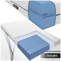 TecTake Matras Sky - 100 x 200 cm - 18 cm dik - Eenpersoons Matras van Comfortschuim - Koudschuim met 2 hardheidsgraden - H2 en H3 - Inclusief Wasbare Hoes van Ademend 3D-meshweefsel