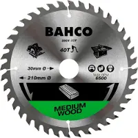 Bahco 40-tands Fijngetande Geharde Hardmetalen Cirkelzaagblad Voor Houtmaterialen 184 Mm