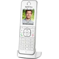 AVM Fon C6 International, DECT-telefoon, Draadloze headset, Luidsprekerfunctie, 300 meter bereik, Identificatie van het nummer, Wit