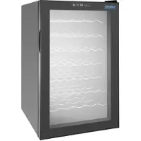 Polar C-serie wijnkoeling | glazen deur | zwart | 128L | 84,8(h) x 49,5(b) x 56,5(d)cm